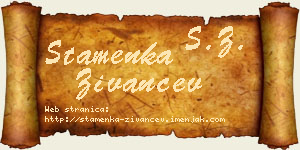 Stamenka Živančev vizit kartica